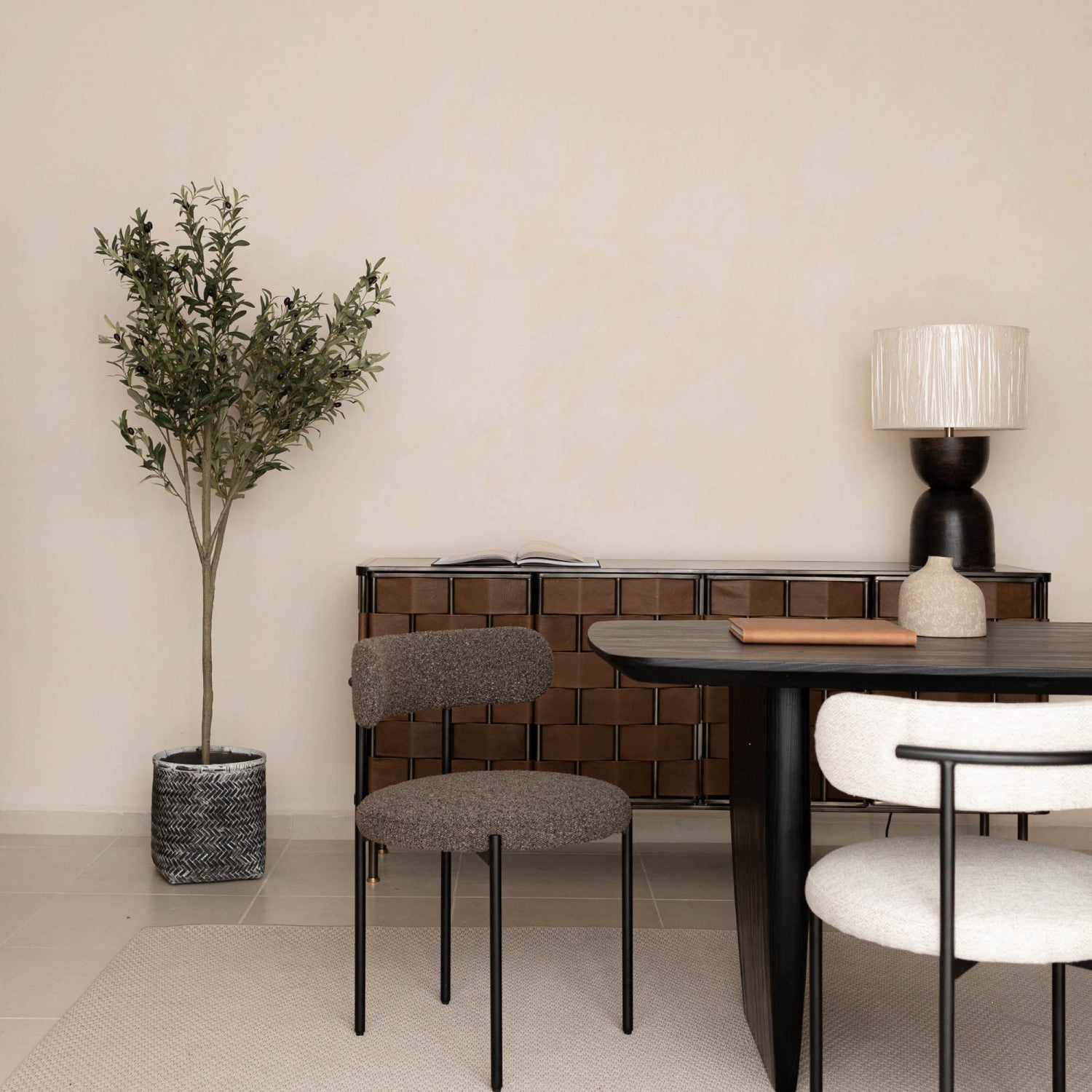 Hylstrom Dining Chair - Grey/White - Set of Two