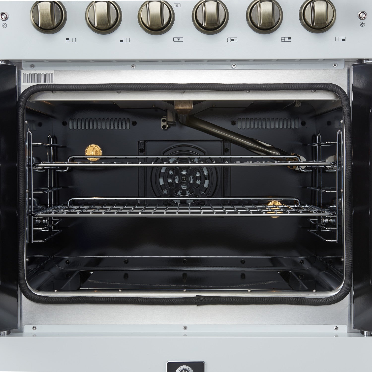 Forno Galiano 30" White French Door Freestanding Gas Range (4.32 Cu. Ft.) - FFSGS6444-30WHT