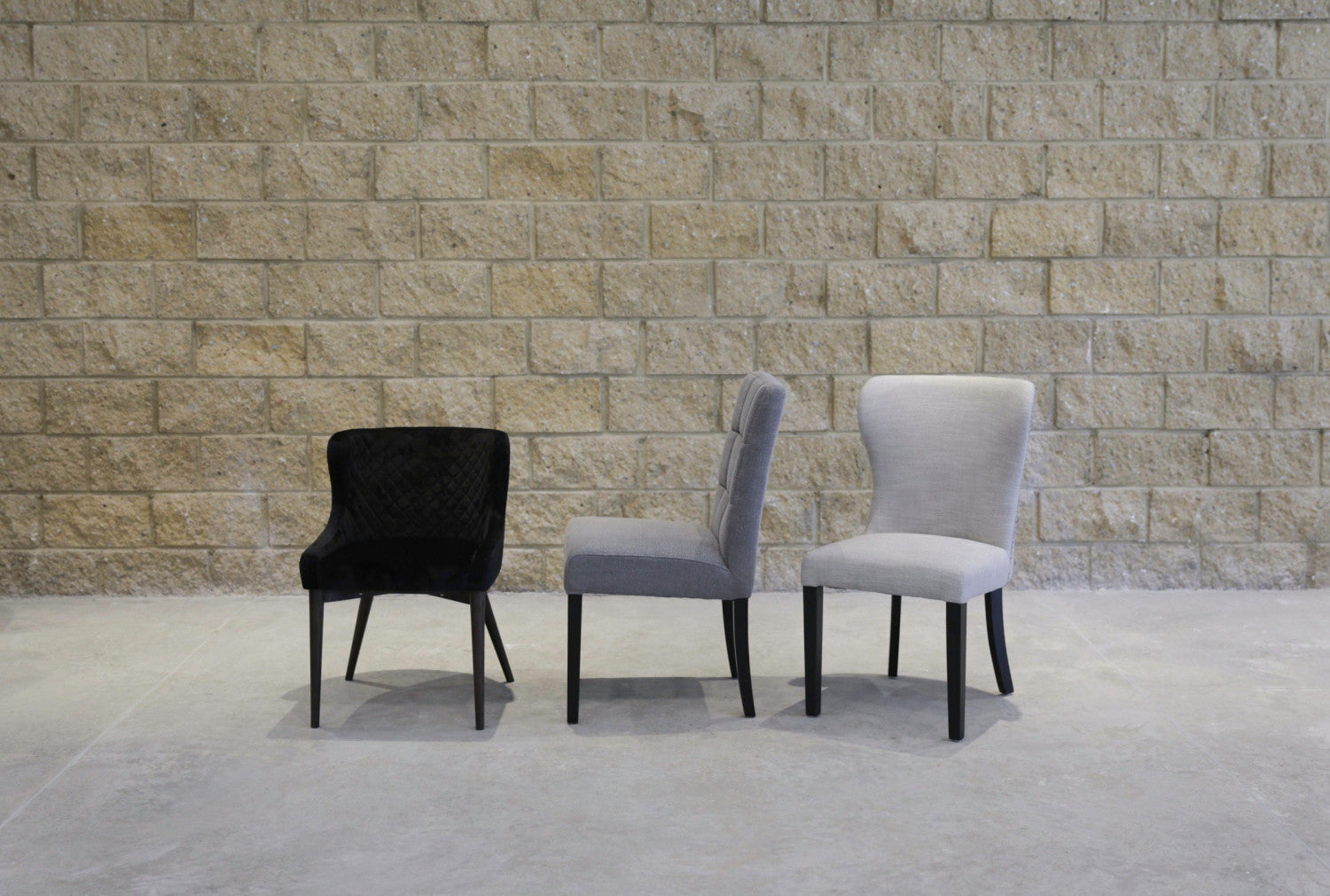 Lunvik Dining Chair - Black Velvet - Set of Two