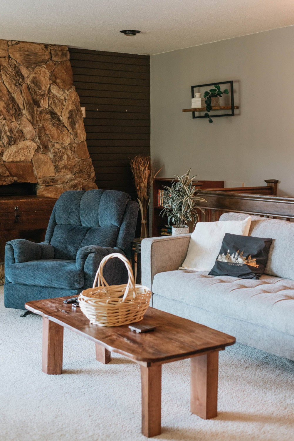 Bayan Metal Frame Wall Box I - Teak