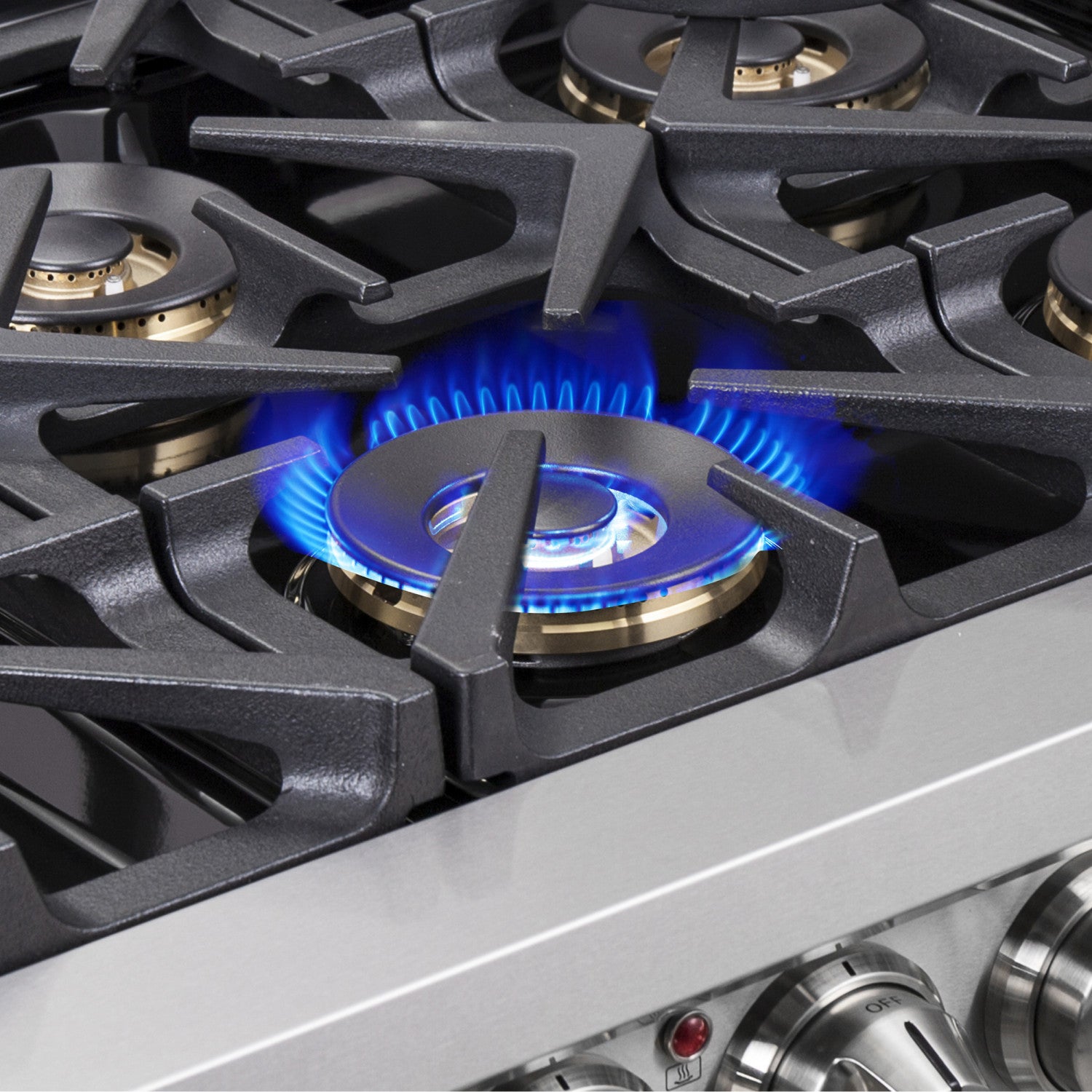 Forno Capriasca 36" Stainless Steel French Door Dual Fuel Range with True Convection (5.36 Cu. Ft.) - FFSGS6387-36