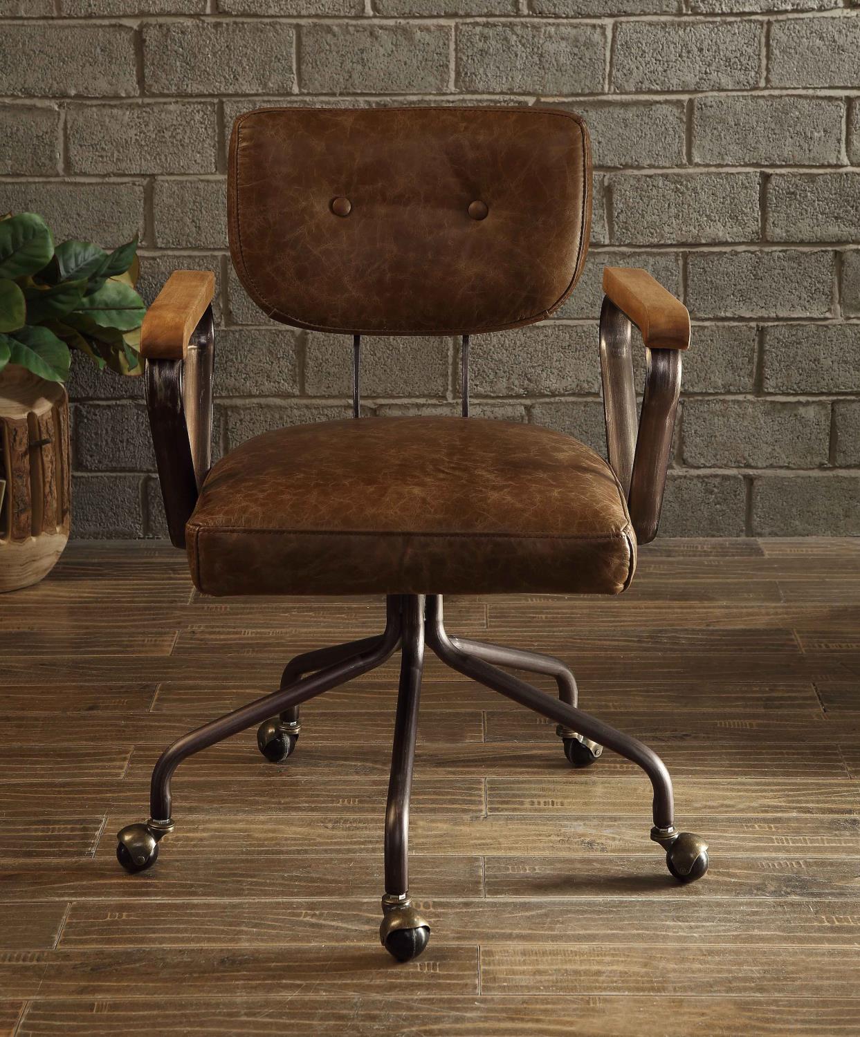 Buo Leather Executive Office Chair - Vintage Whiskey