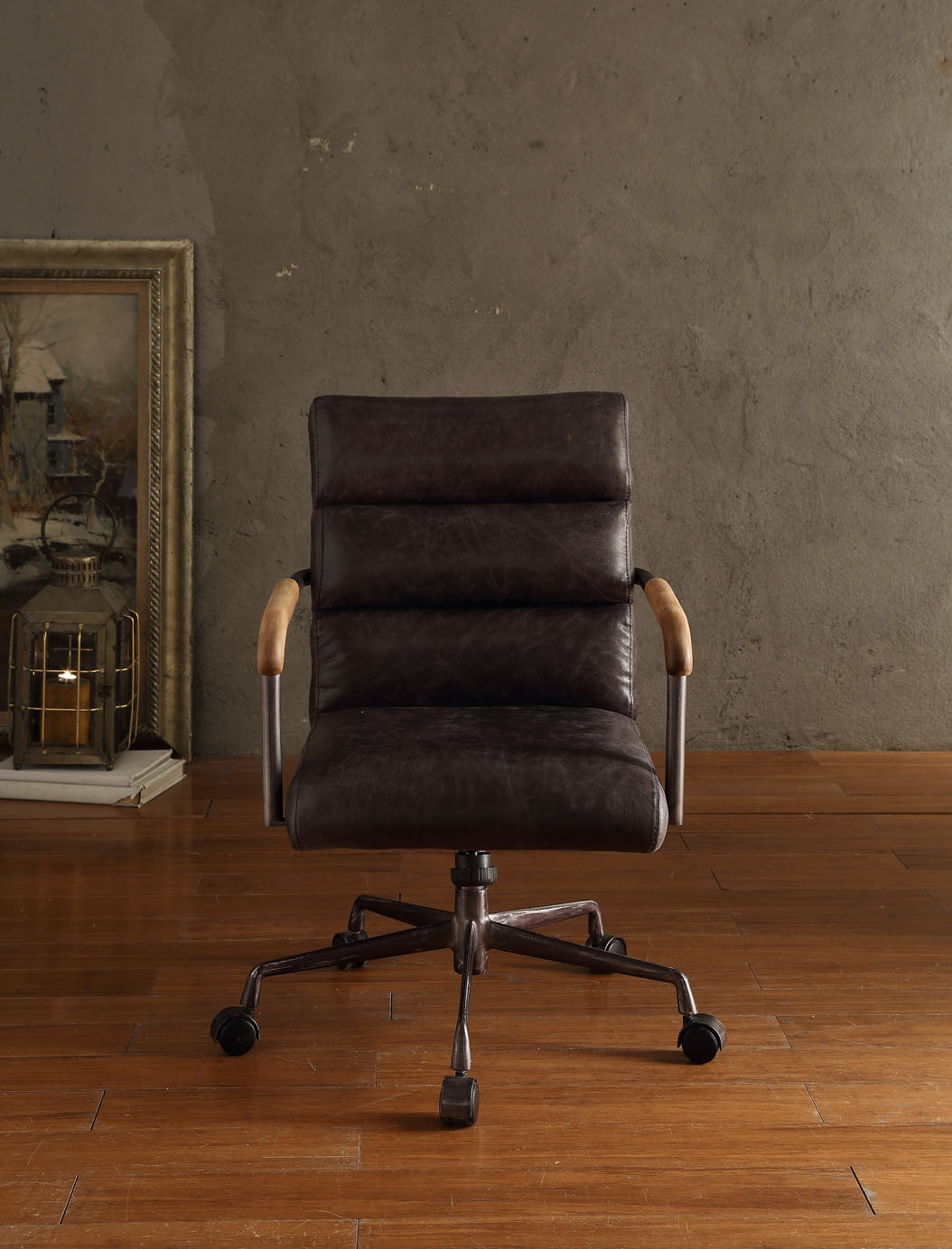 Buo Leather Executive Office Chair - Antique Ebony