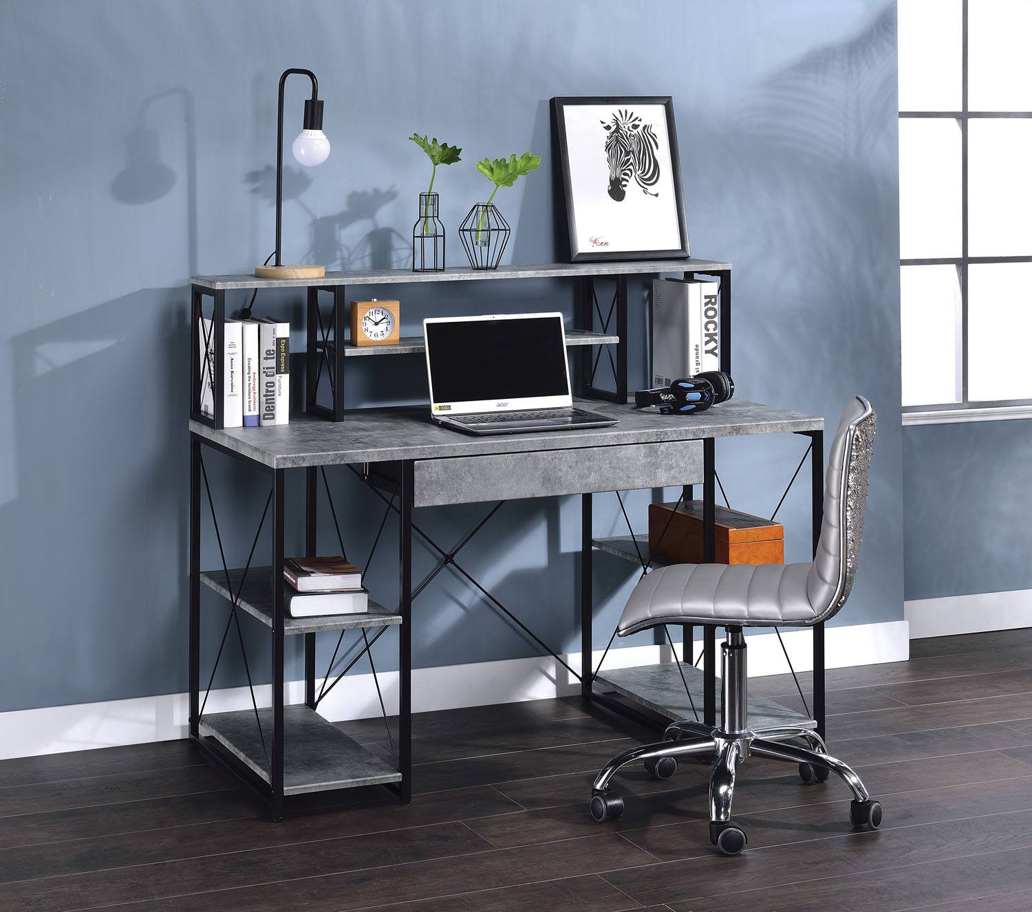 Blingee Office Chair - Silver/Chrome