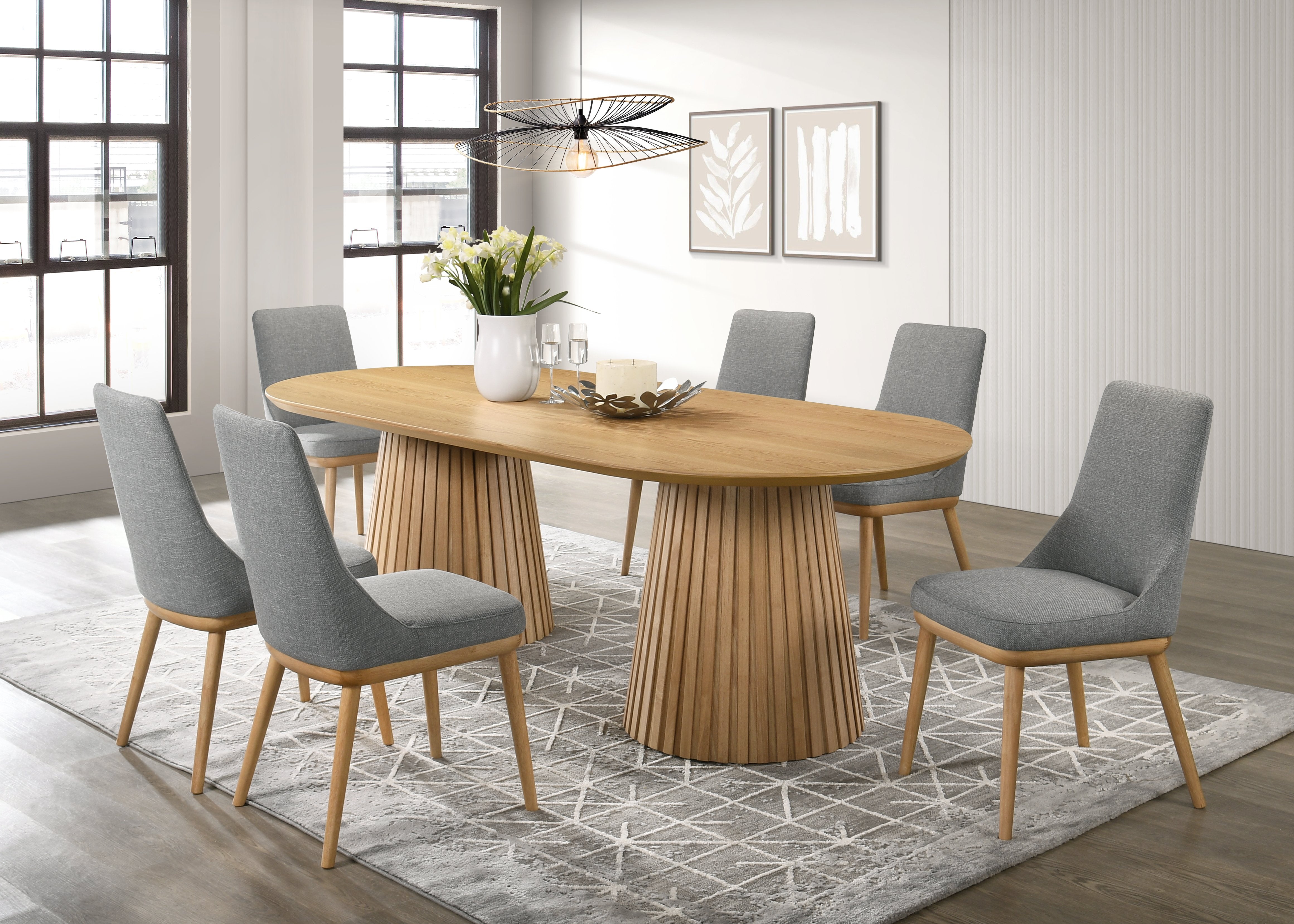Mikael Oval Dining Table - Light Oak