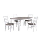 Breeze 5-Piece Dining Set - White, Grey