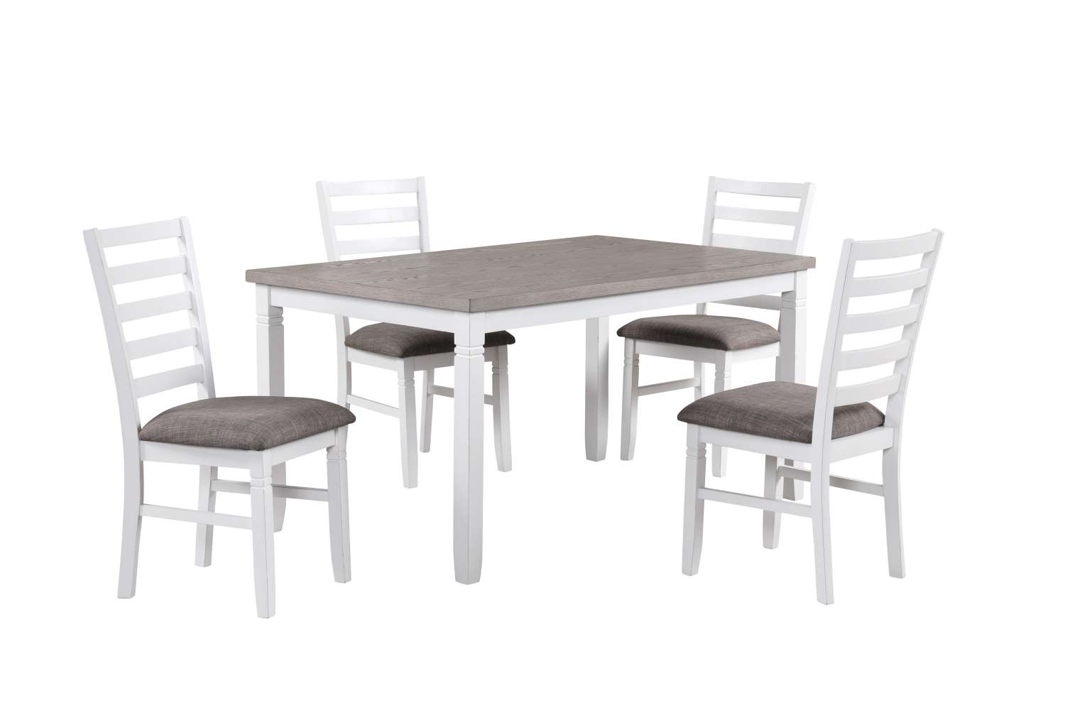 Breeze 5-Piece Dining Set - White, Grey