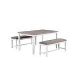 Breeze 3-Piece Dining Set - White, Grey
