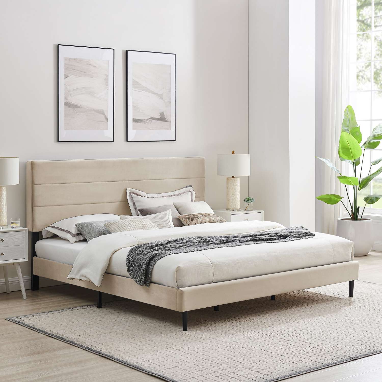 Nori 3-Piece King Bed - Beige