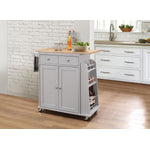 Yuli Kitchen Cart - Natural/Grey