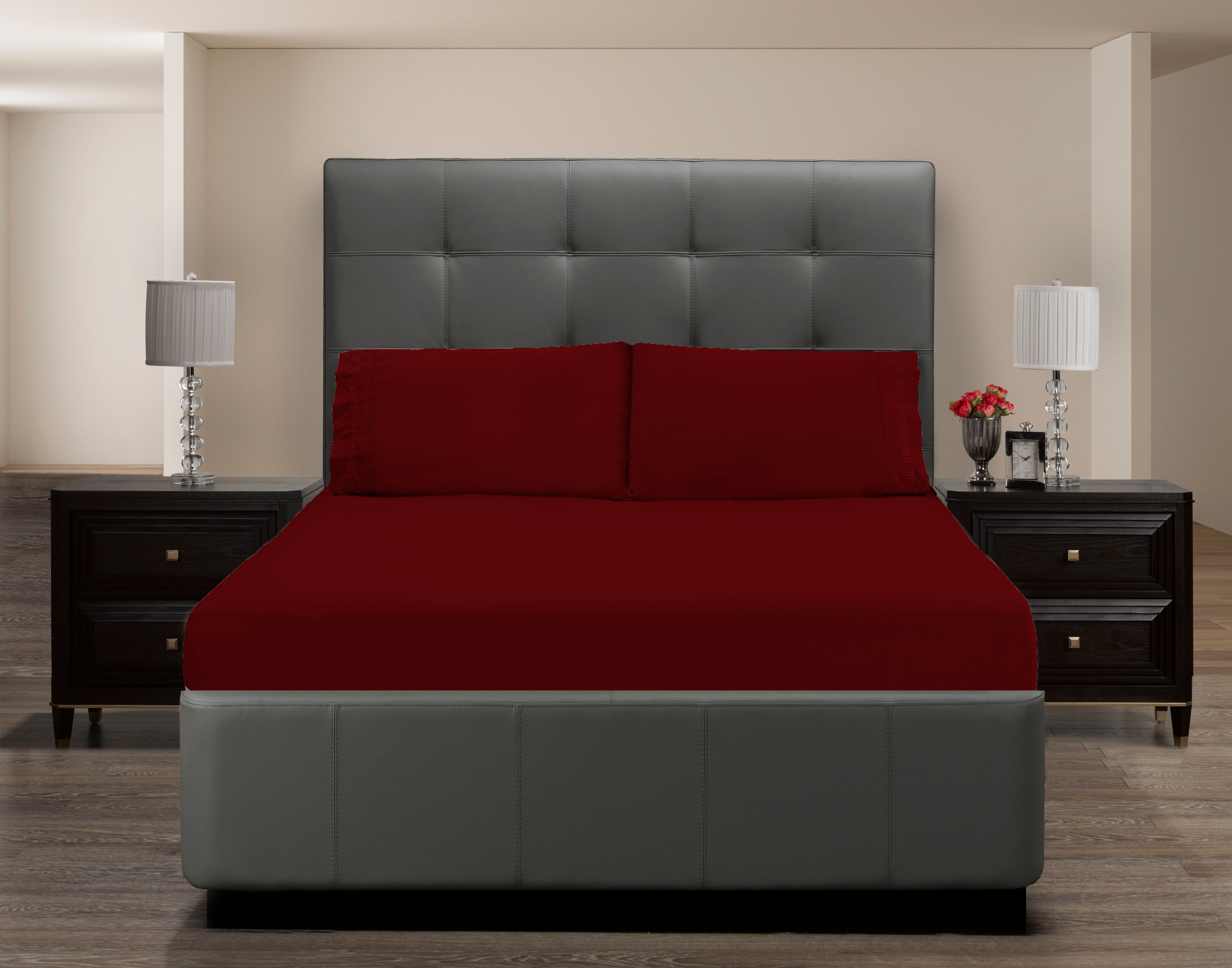 Nilus Queen Sheet Set - Red