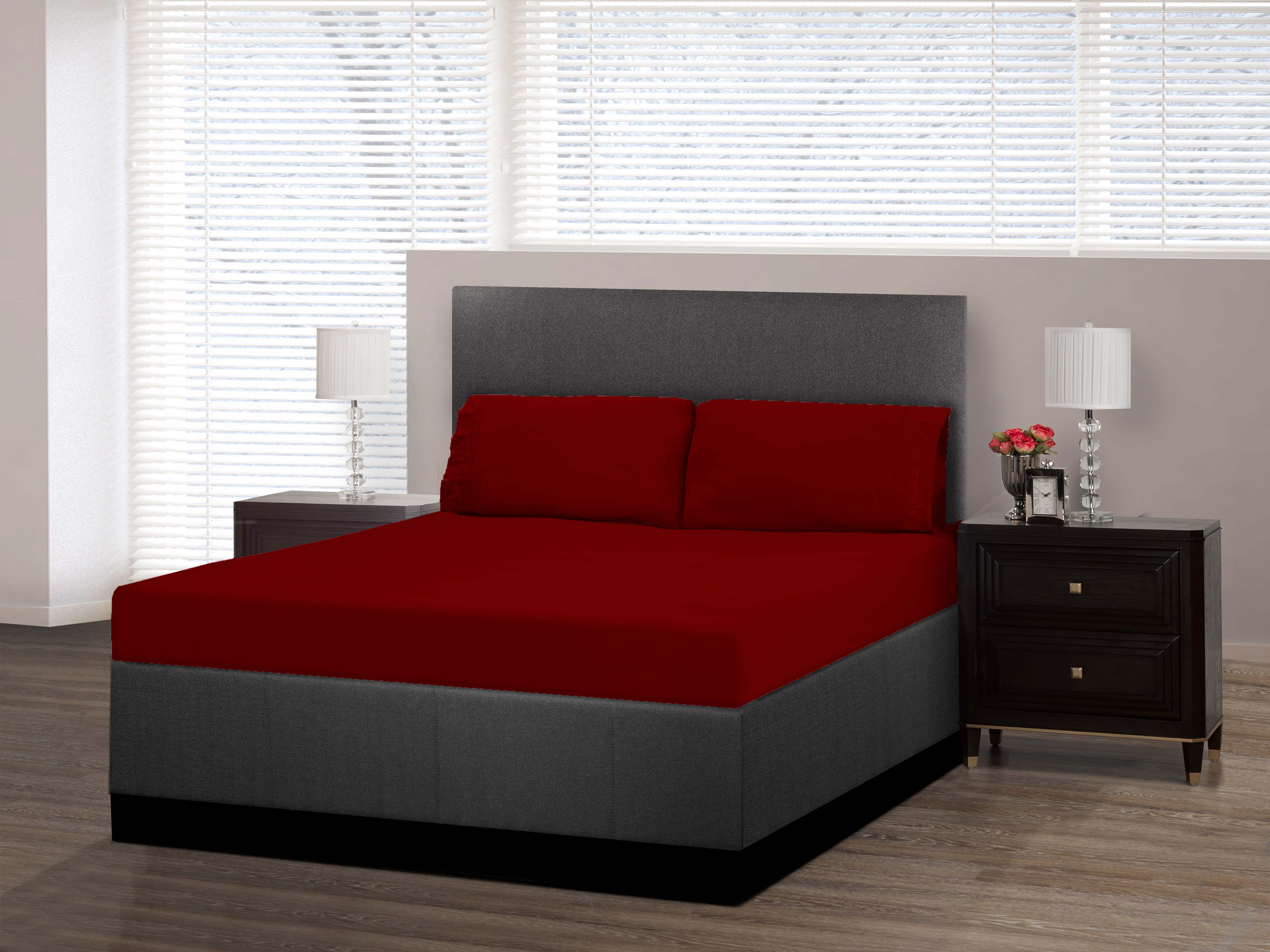 Nilus Queen Sheet Set - Red