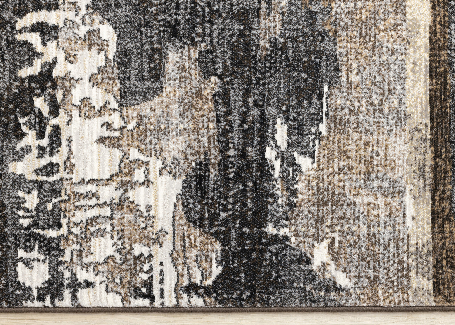 Allure Modern Dark Area Rug - 5' X 8' - Black/Brown