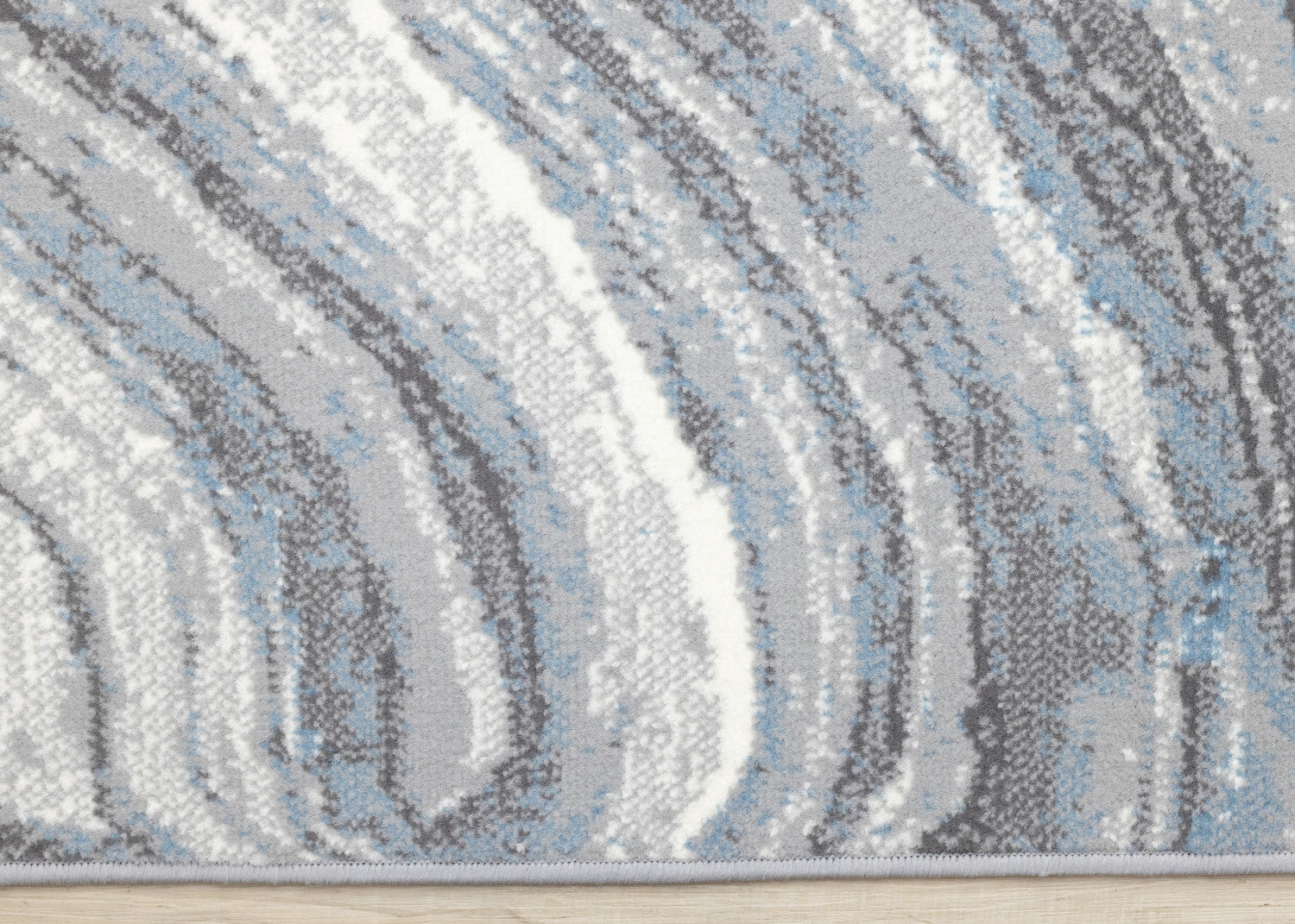 Functional Modern Area Rug - 5' X 8' - Blue/Grey