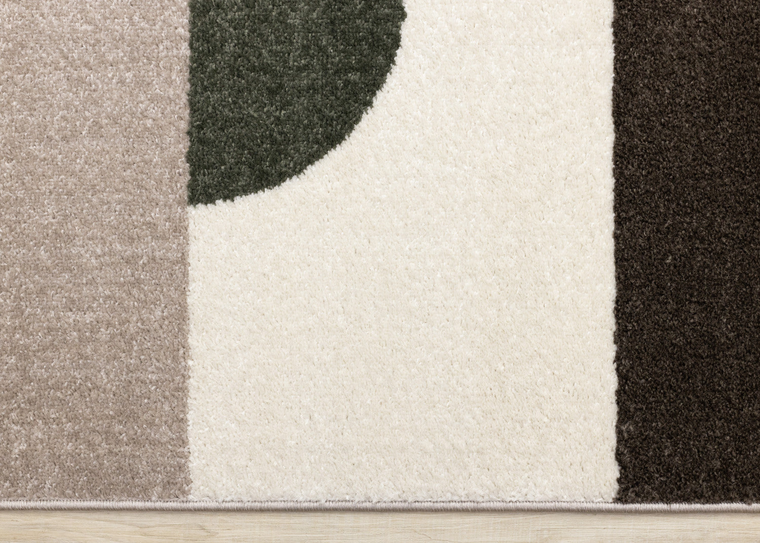 Maui Contemporary Geometric Area Rug - 5' X 8' - Cream/Green