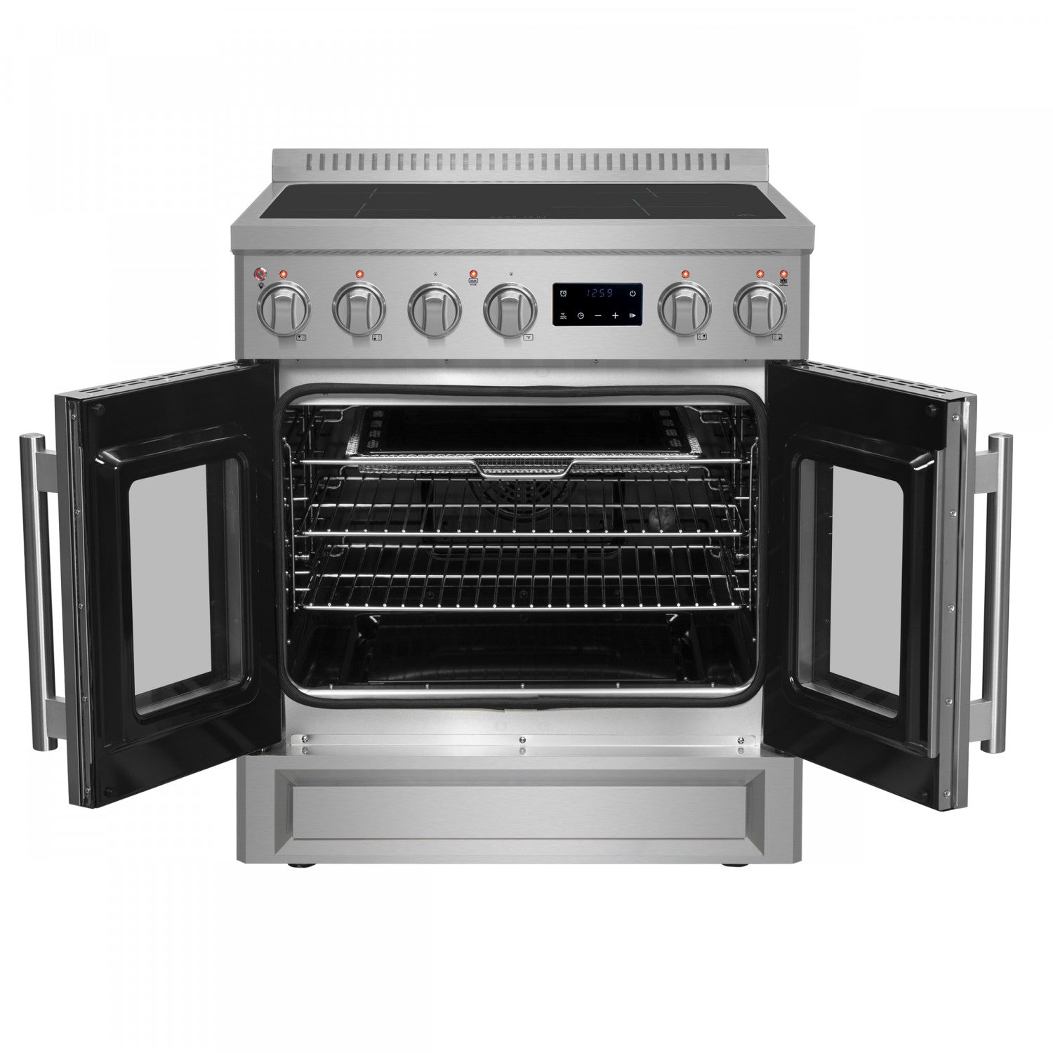 Forno Torino Stainless Steel 30" True Convection Induction Range with Air Fry and Air Sous Vide (4.32 Cu. Ft.) - FFSIN0950-30