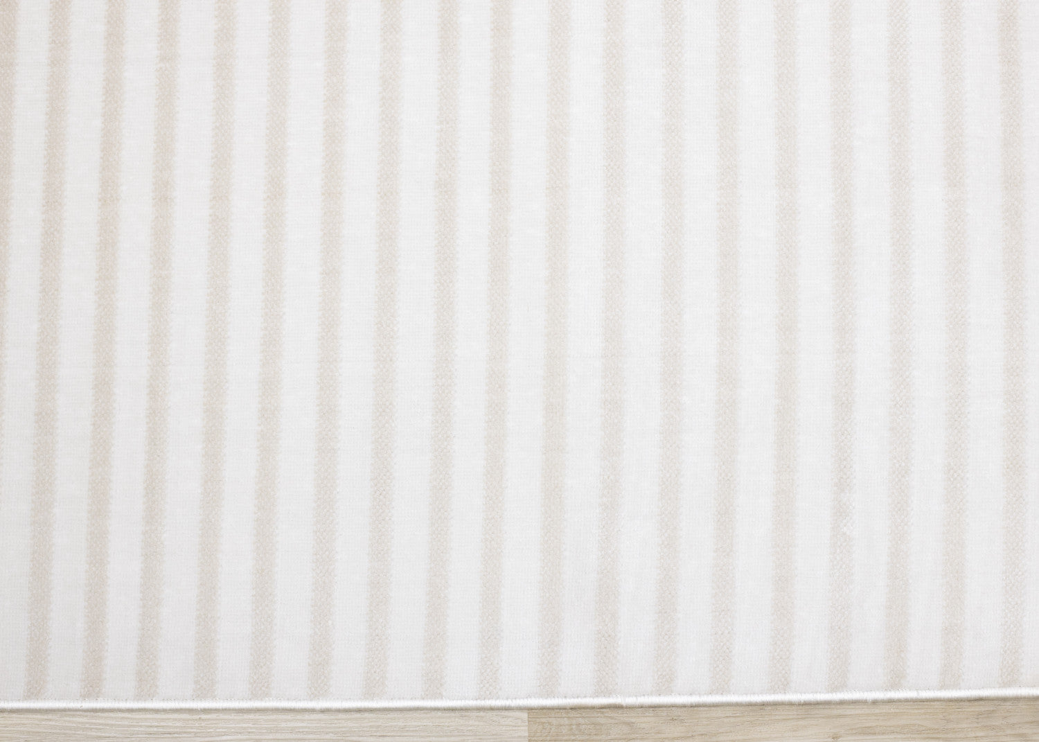 Machine Washable Modern Stripes Area Rug - 5' X 8' - Cream/Beige