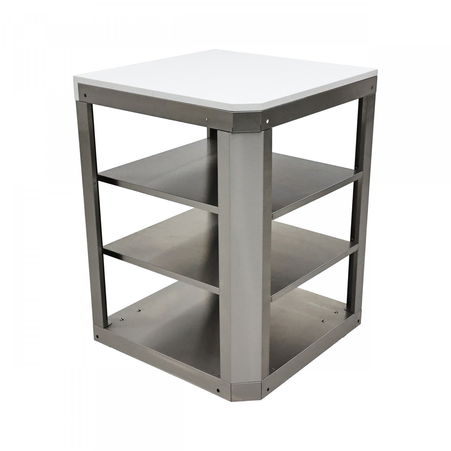 Forno Bulnes White Countertop Outdoor Kitchen with 40" 84,000 BTU BBQ and Beverage Centre - FODKT2520WHT