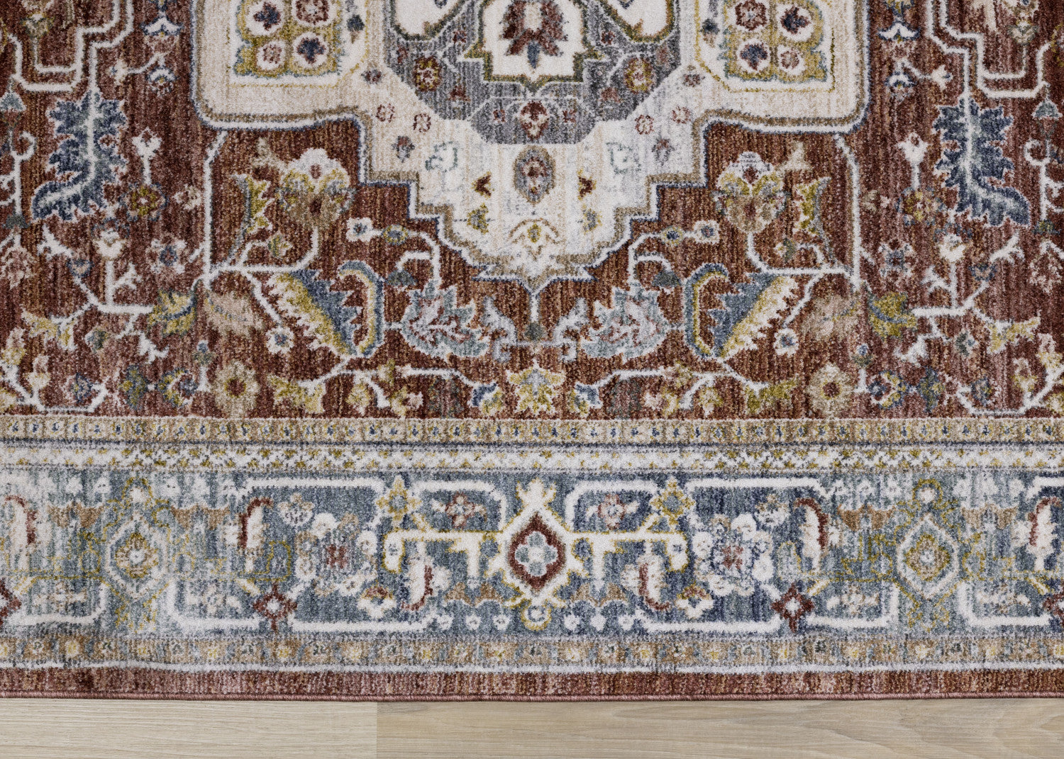 Macie Traditional Area Rug - 8' X 11' - Red/Cream