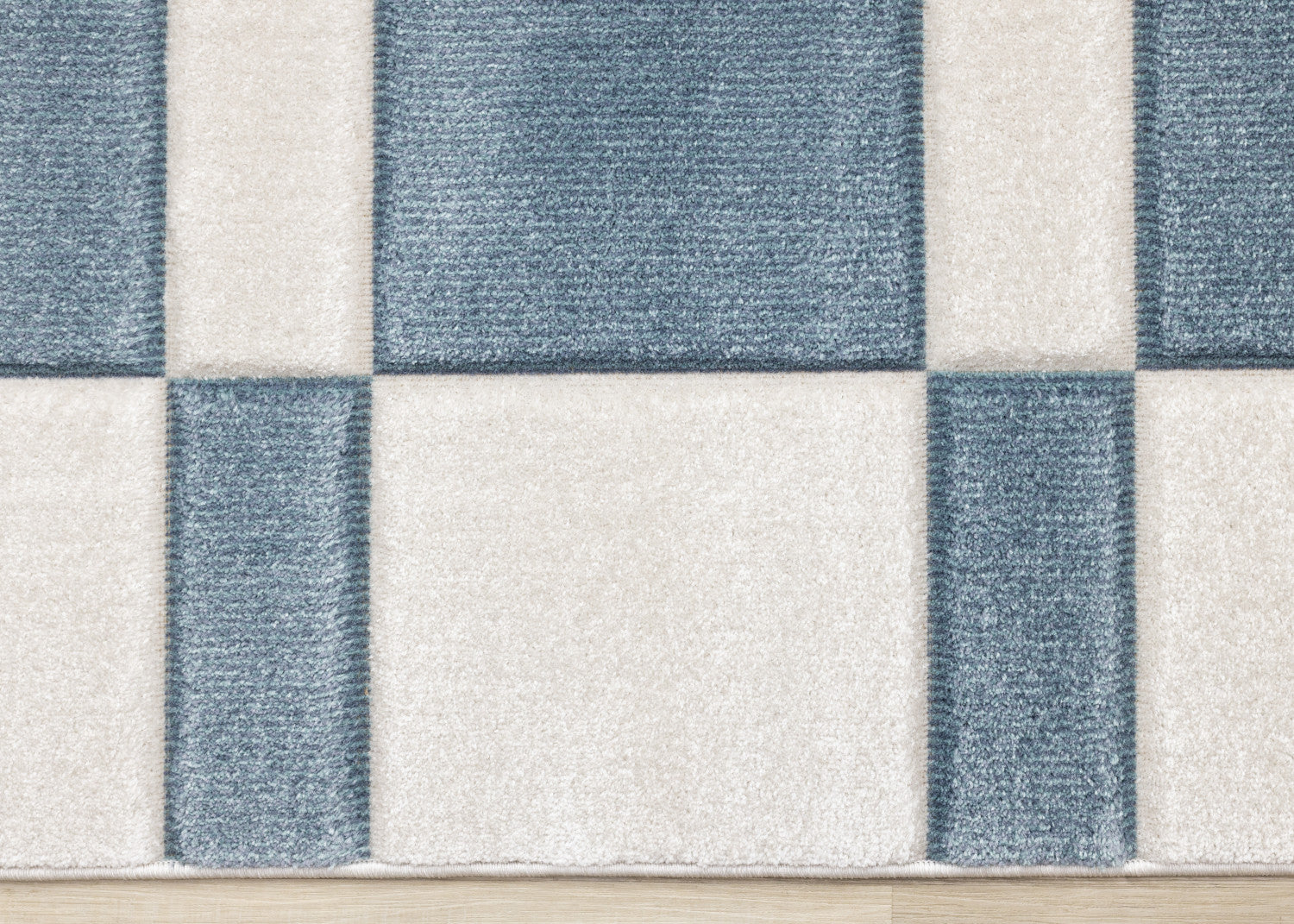 Finley Modern Geometric Area Rug - 8' X 11' - Blue/White