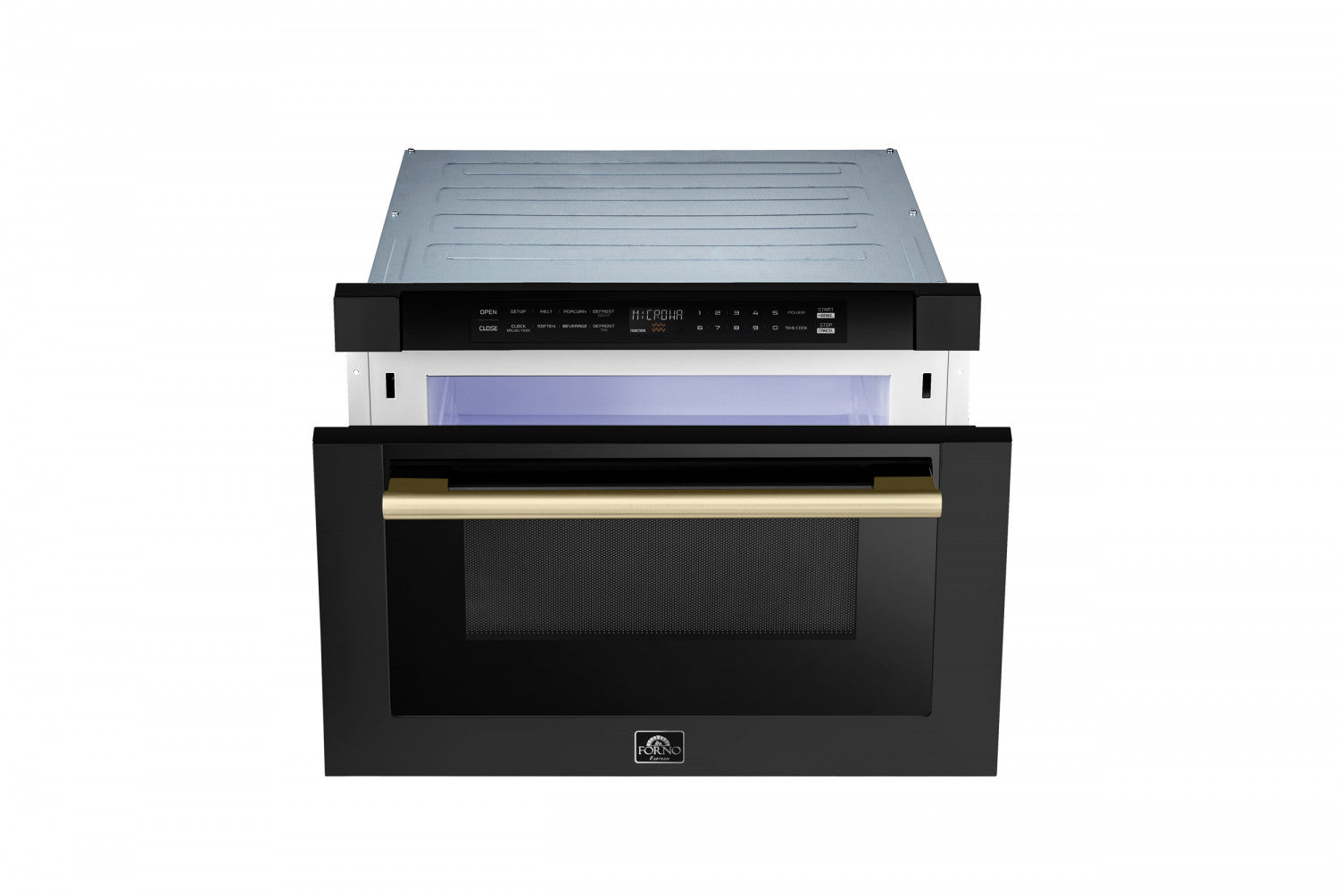 Forno Capoliveri Black 24" Built-In Microwave Drawer (1.2 Cu. Ft.) - FMWDR3000-24BLK