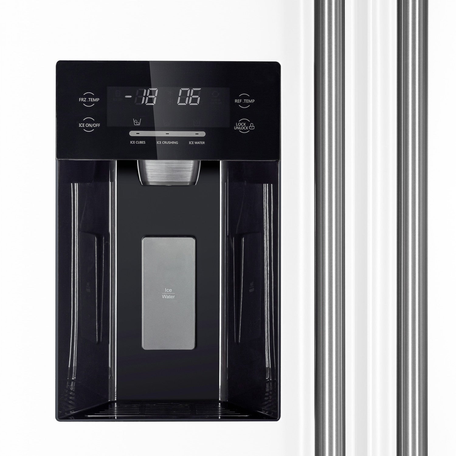 Forno Salerno 36" 20 Cu.Ft. White Side-by-Side Refrigerator with Ice & Water Dispenser - FFRBI1844-36WHT