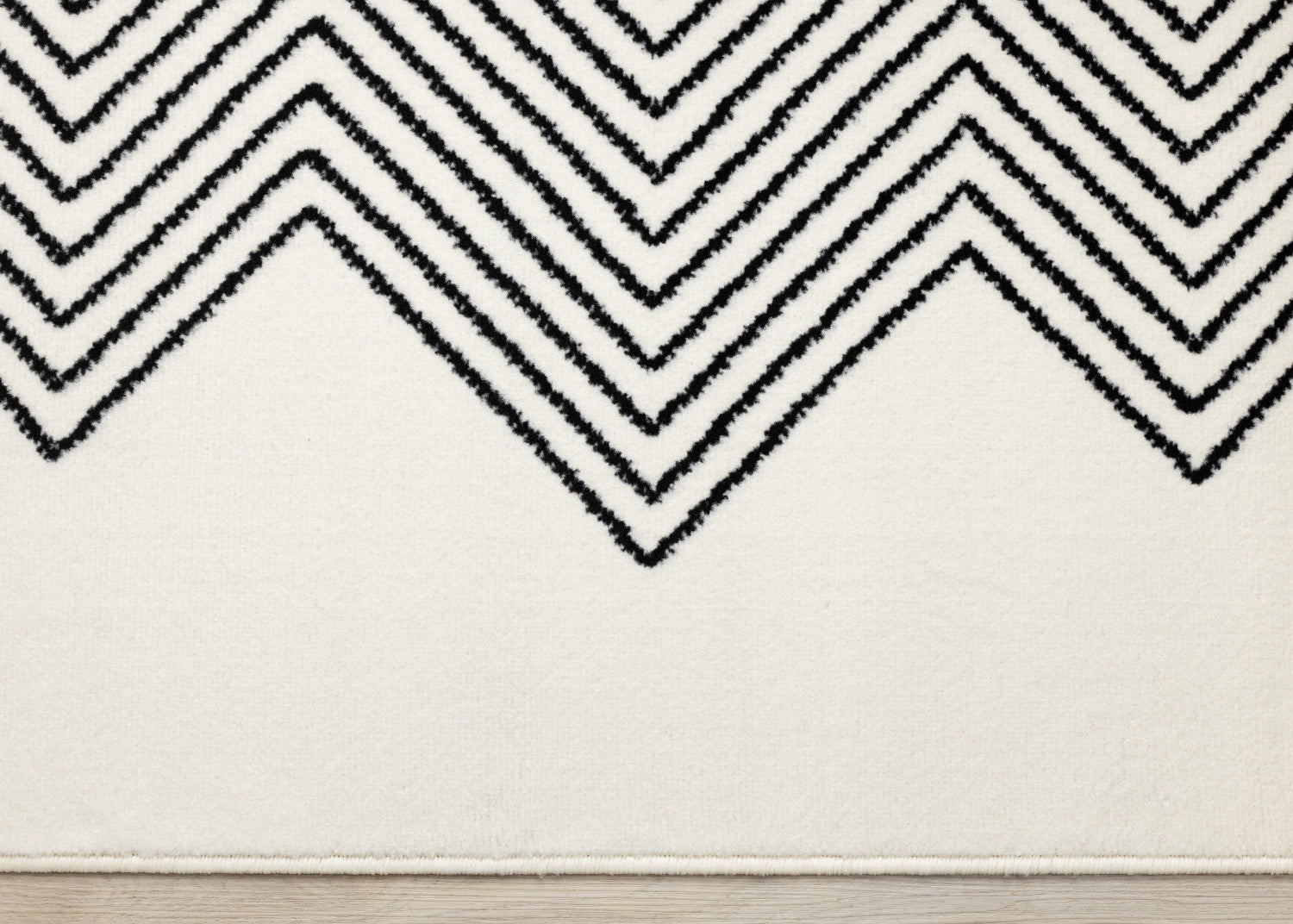 Functional Modern Soundwaves Area Rug - 5' X 8' - White/Black