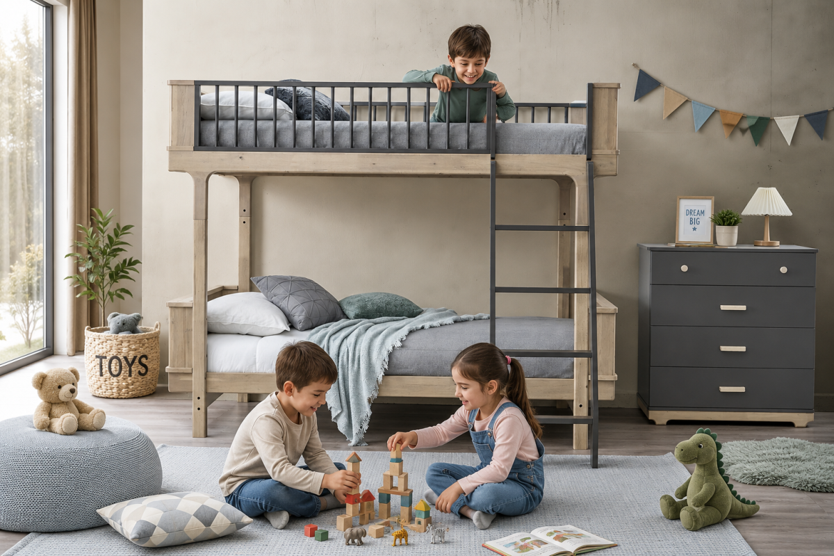 Jayde 3-Piece Twin Bunk Bed - Natural