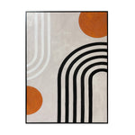 In the Abstract Canvas Wall Art - Beige, Black, Orange