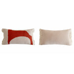 In The Abstract 12 x 20" Cushion - Beige, Red