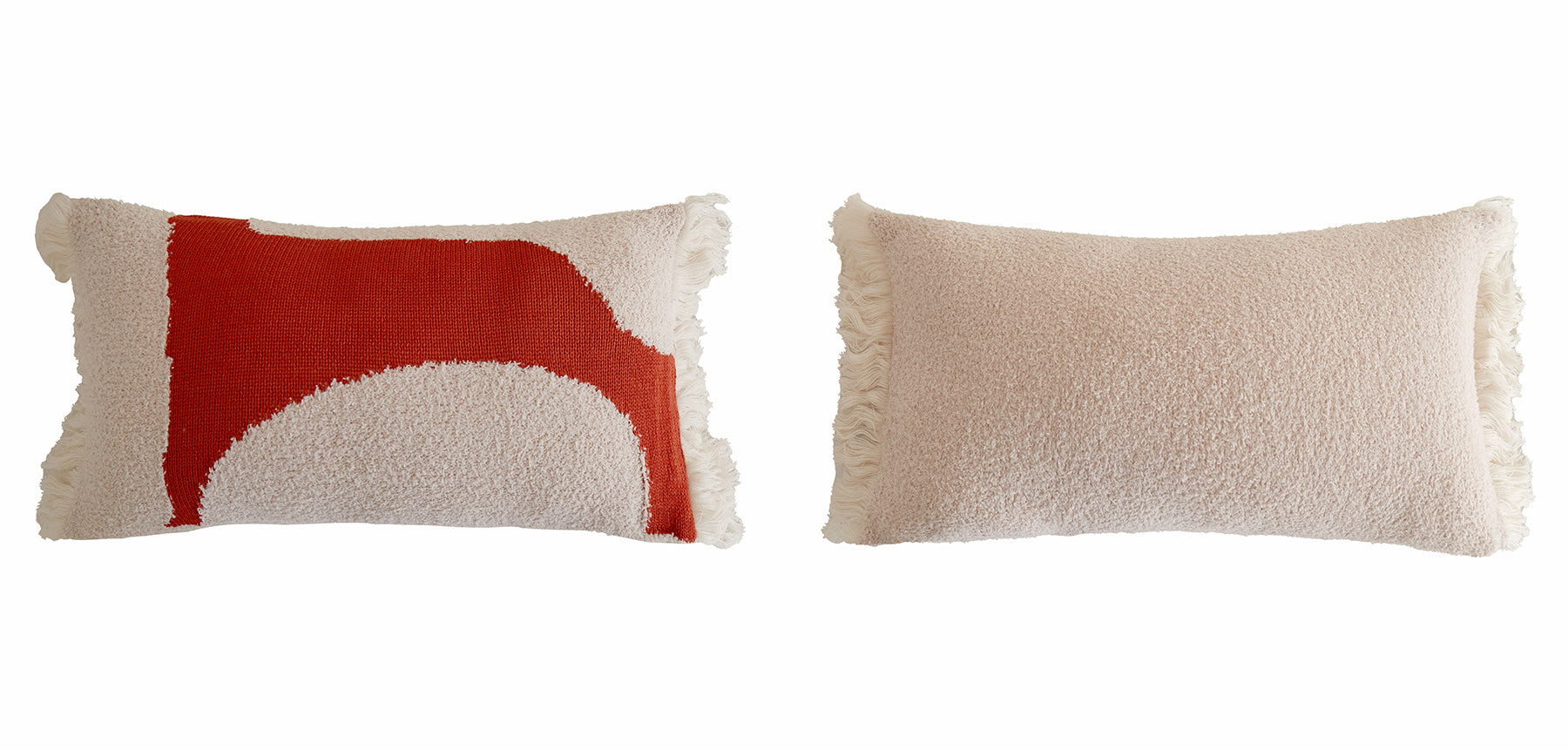 In The Abstract 12 x 20" Cushion - Beige, Red