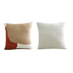 In The Abstract 18" x 18" Cushion - Beige, Red