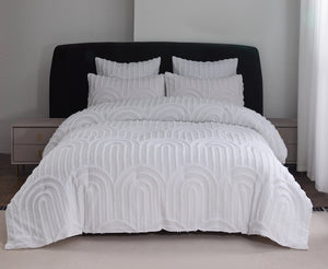 Charme rustique Ens. de literie 5 mcx très grand - blanc