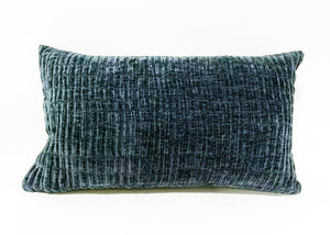 Charme rustique Coussin 12 po x 20 po - bleu