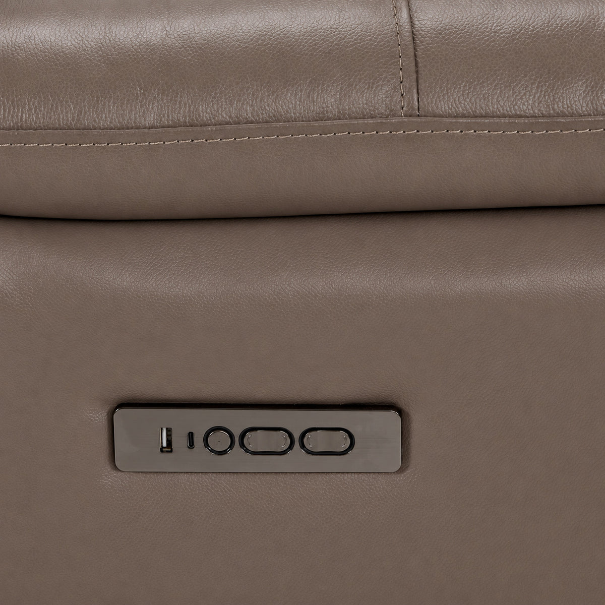 Allie Leather Dual Power Recliner - Mocha