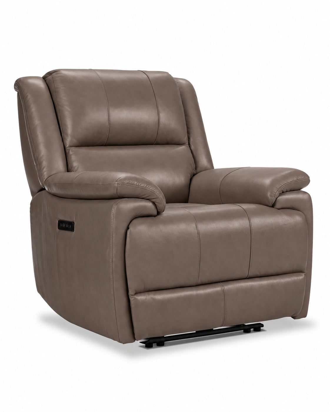 Allie Leather Dual Power Recliner - Mocha
