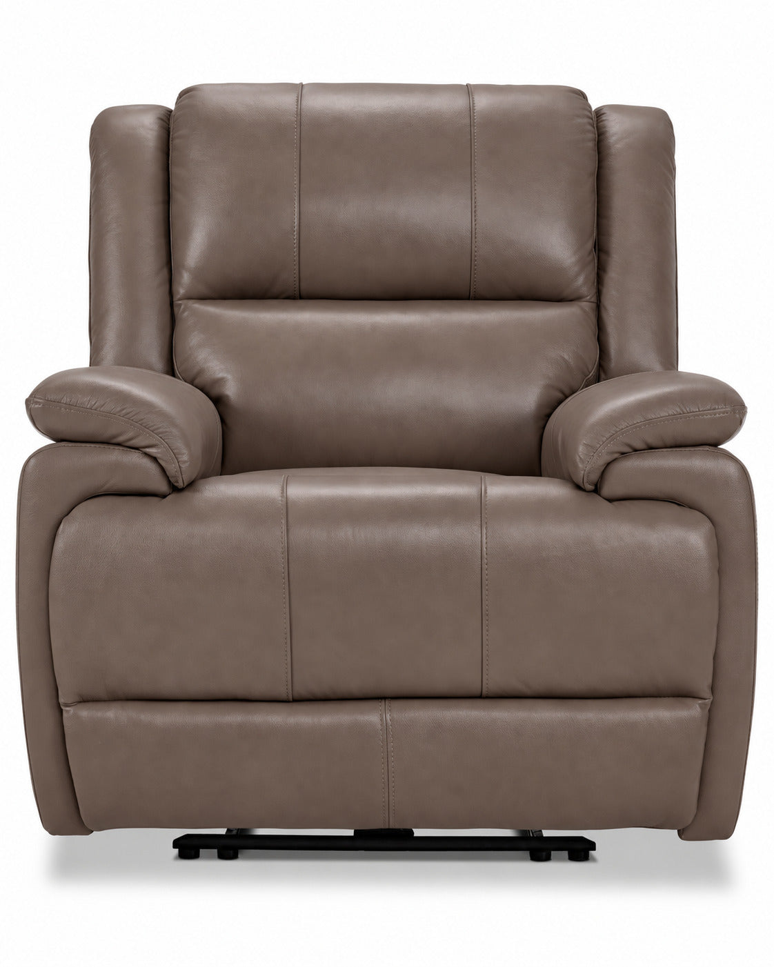 Allie Leather Dual Power Recliner - Mocha
