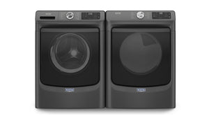 Maytag Laveuse à chargement frontal 5,5 pi³ et sécheuse électrique 7,3 pi³ noir volcan MHW6630MBK/YMED5630MBK