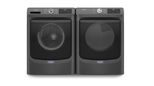Maytag Laveuse à chargement frontal 5,5 pi³ et sécheuse au gaz 7,3 pi³ noir volcan MHW6630MBK/MGD5630MBK