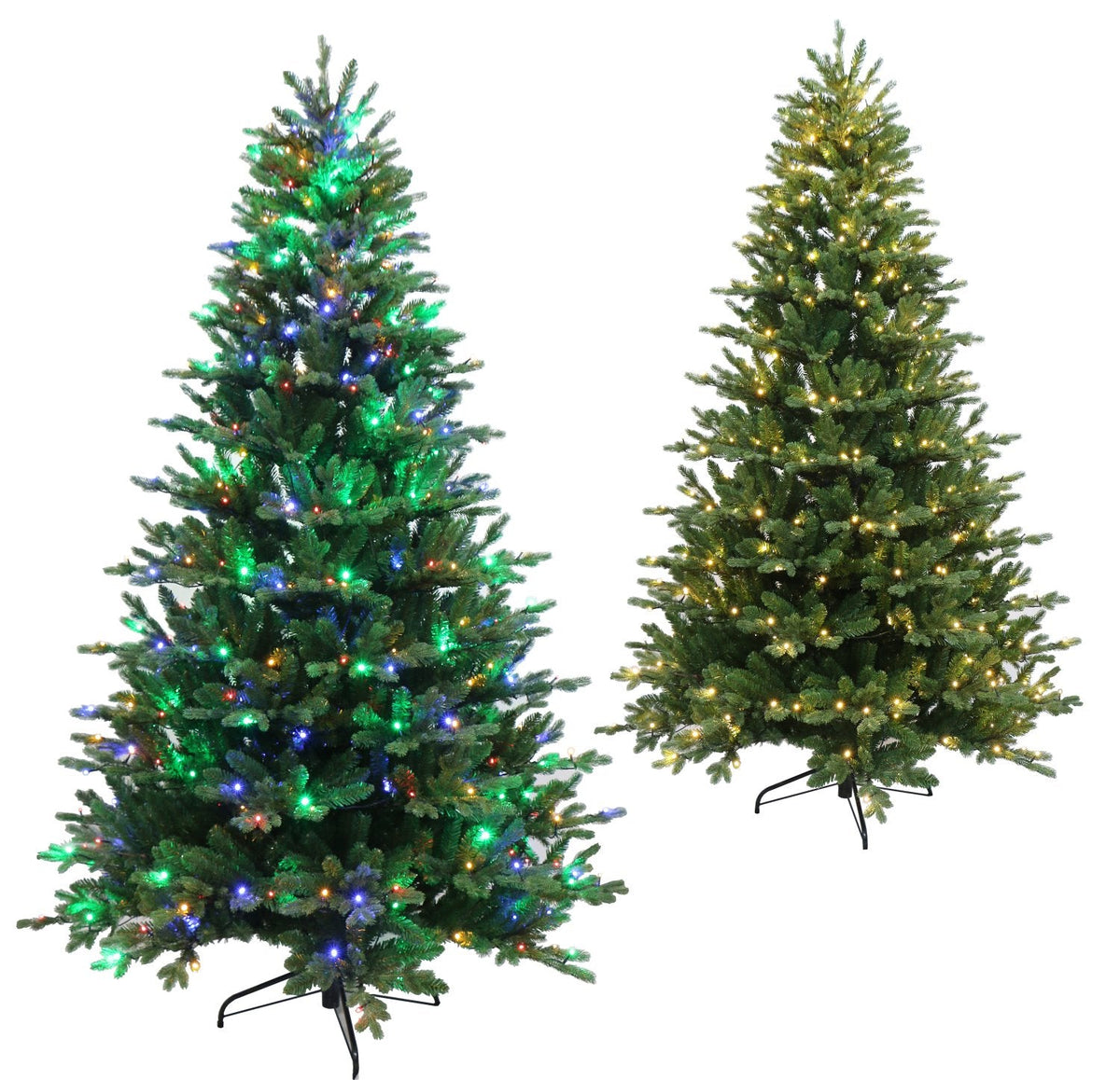 Silvan 6ft Forest Green Pine LED Pre-lit Christmas Tree - Warm White/Multi-coloured