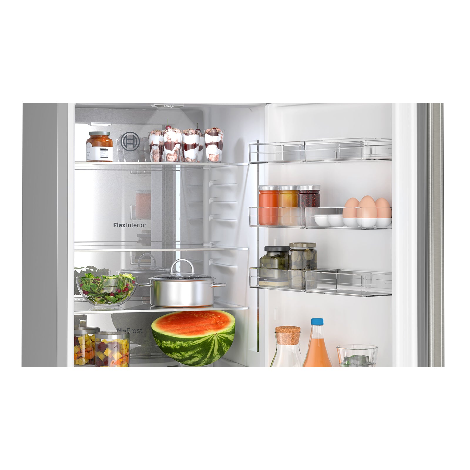 Bosch 24" 12.8 Cu. Ft. Stainless Steel Smart Counter-Depth Bottom-Freezer Refrigerator with Home Connect - B24CB50ESS