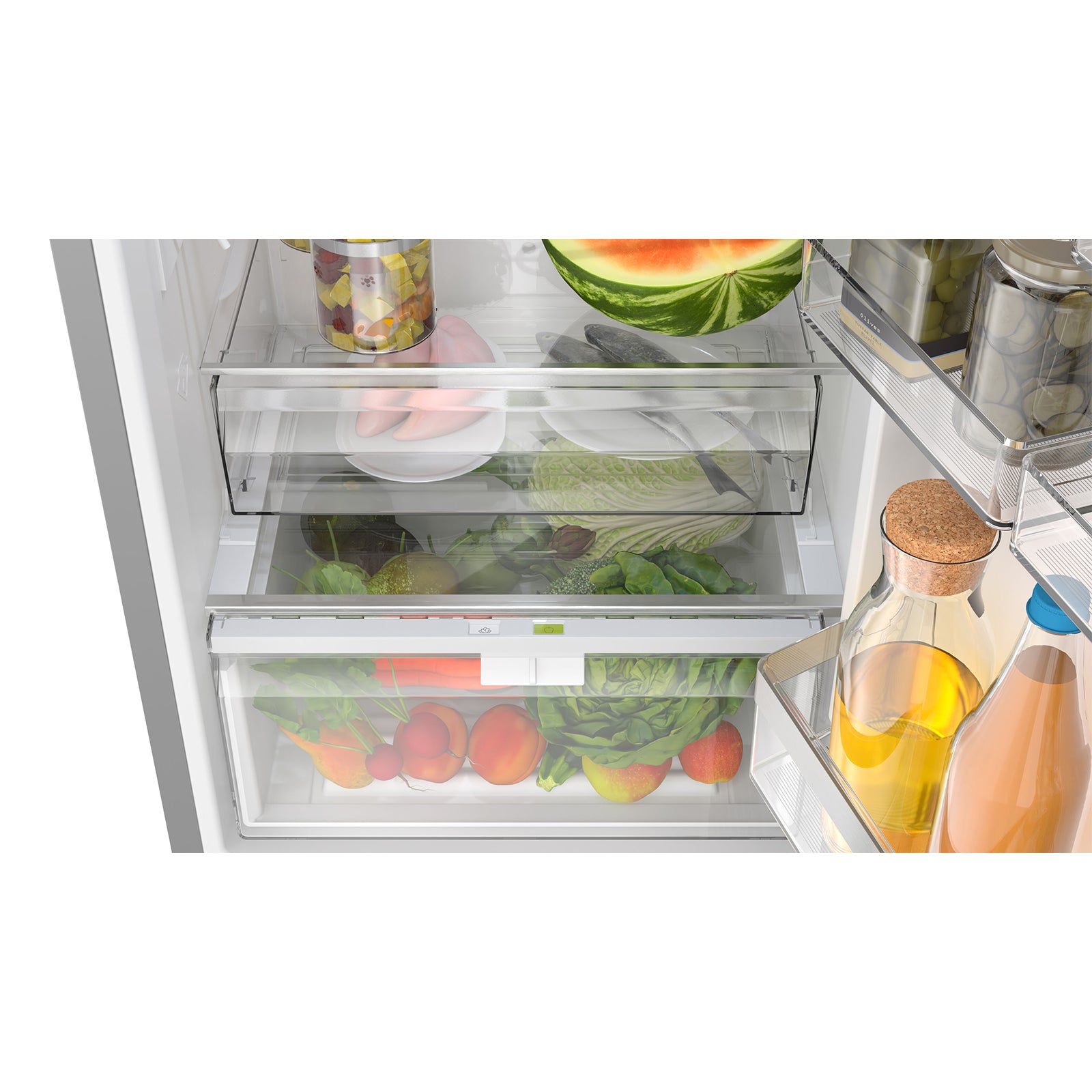 Bosch 24" 12.8 Cu. Ft. Stainless Steel Smart Counter-Depth Bottom-Freezer Refrigerator with Home Connect - B24CB80ESS