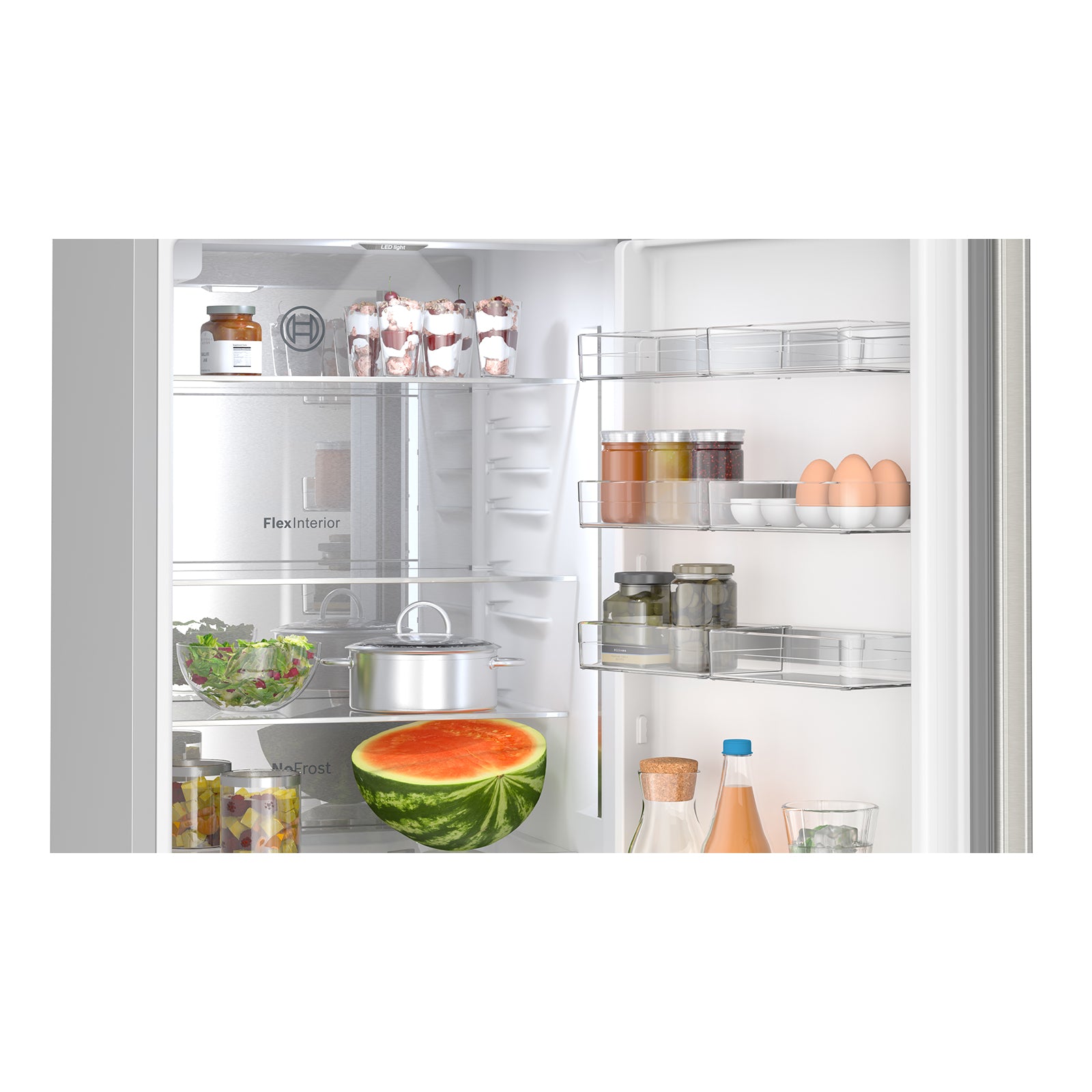 Bosch 24" 12.8 Cu. Ft. Stainless Steel Smart Counter-Depth Bottom-Freezer Refrigerator with Home Connect - B24CB80ESS