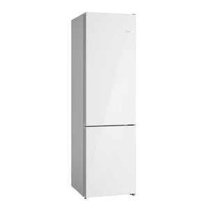 Bosch Réfrigérateur intelligent 12,8 pi³ de 24 po avec congélateur en bas à profondeur de comptoir avec Home ConnectMC verre blanc - B24CB80ESW