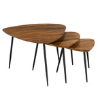 Brea Nesting Tables (Set of 3) - Oak and Black