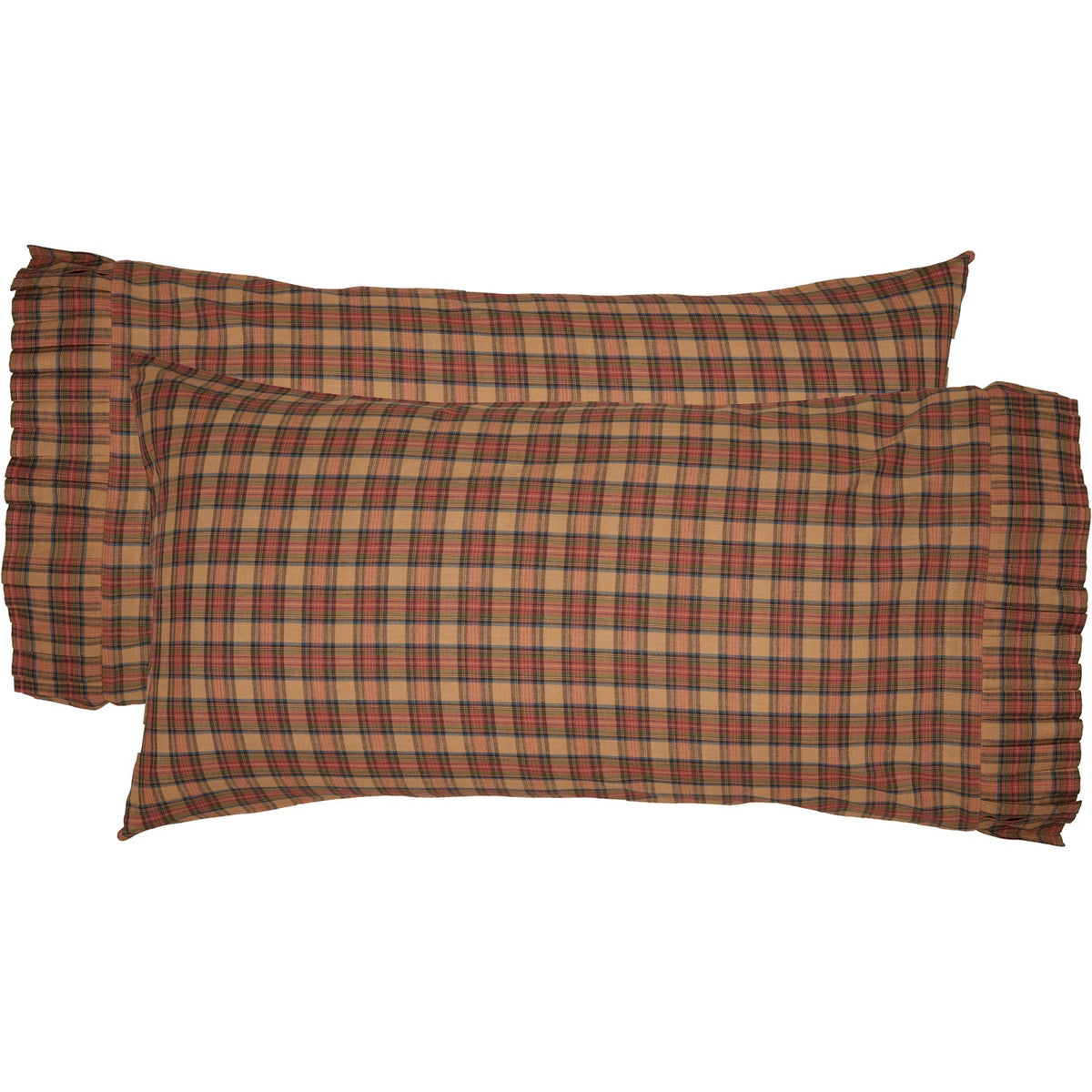Knightsbridge King Pillow Case - Natural/Cobalt - Set of 2