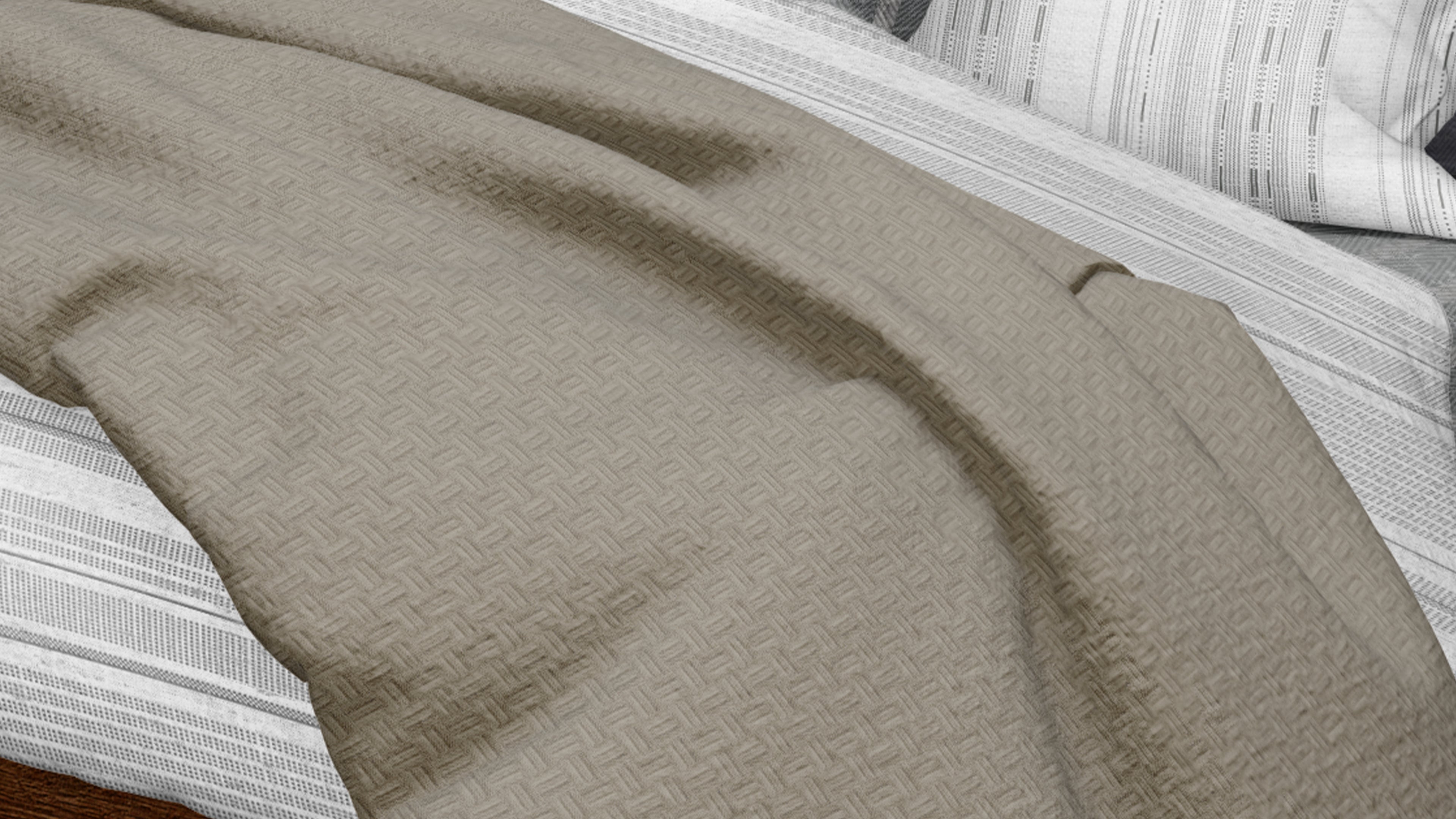 Cotton House King Textured Blanket - Beige