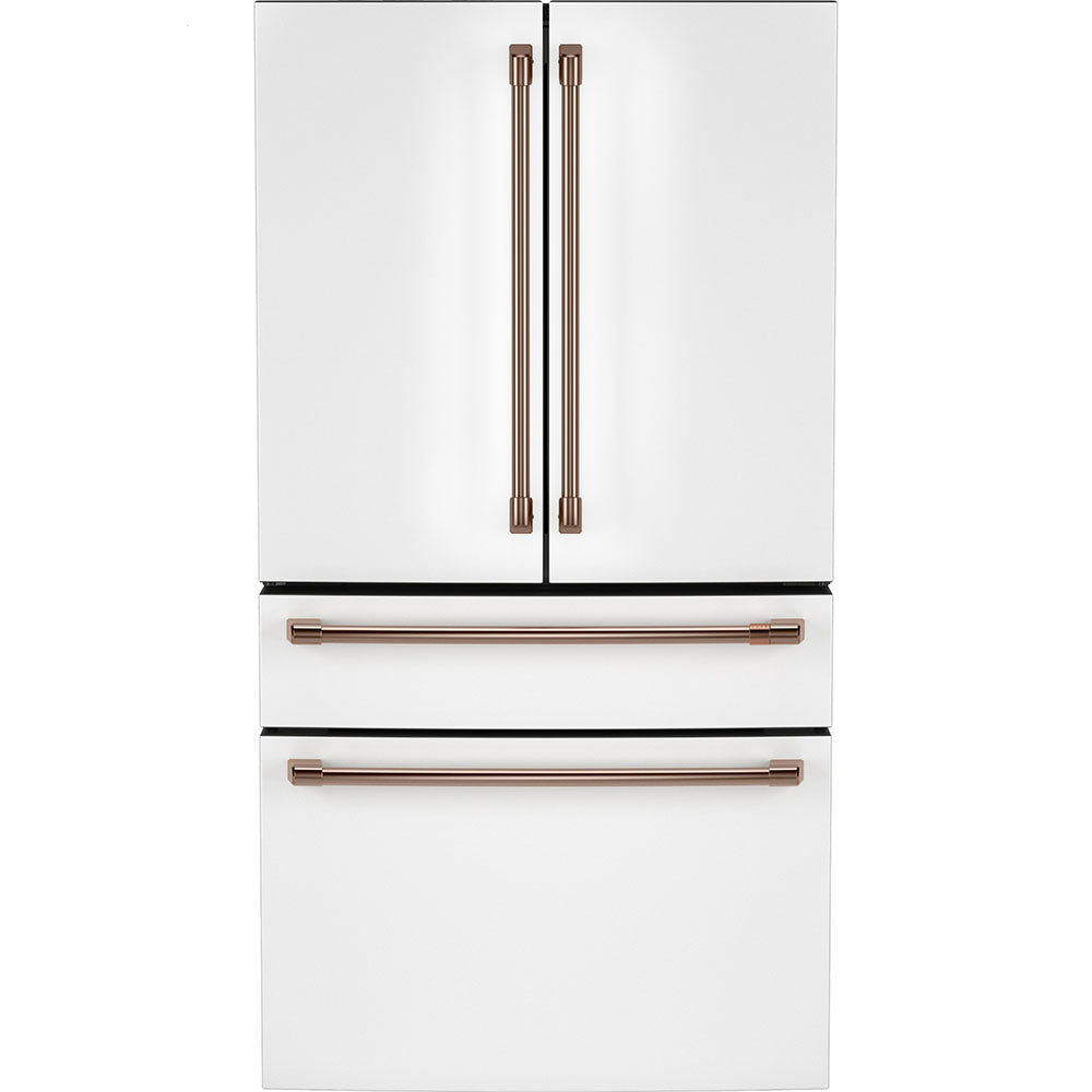 Café 36" 23.2 Cu. Ft. Matte White French-Door Refrigerator with Dual-Dispense AutoFill Pitcher – CJE23DP4WW2