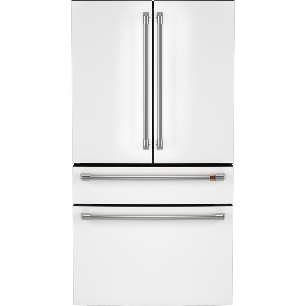 Café 36" 23.2 Cu. Ft. Matte White French-Door Refrigerator with Dual-Dispense AutoFill Pitcher – CJE23DP4WW2