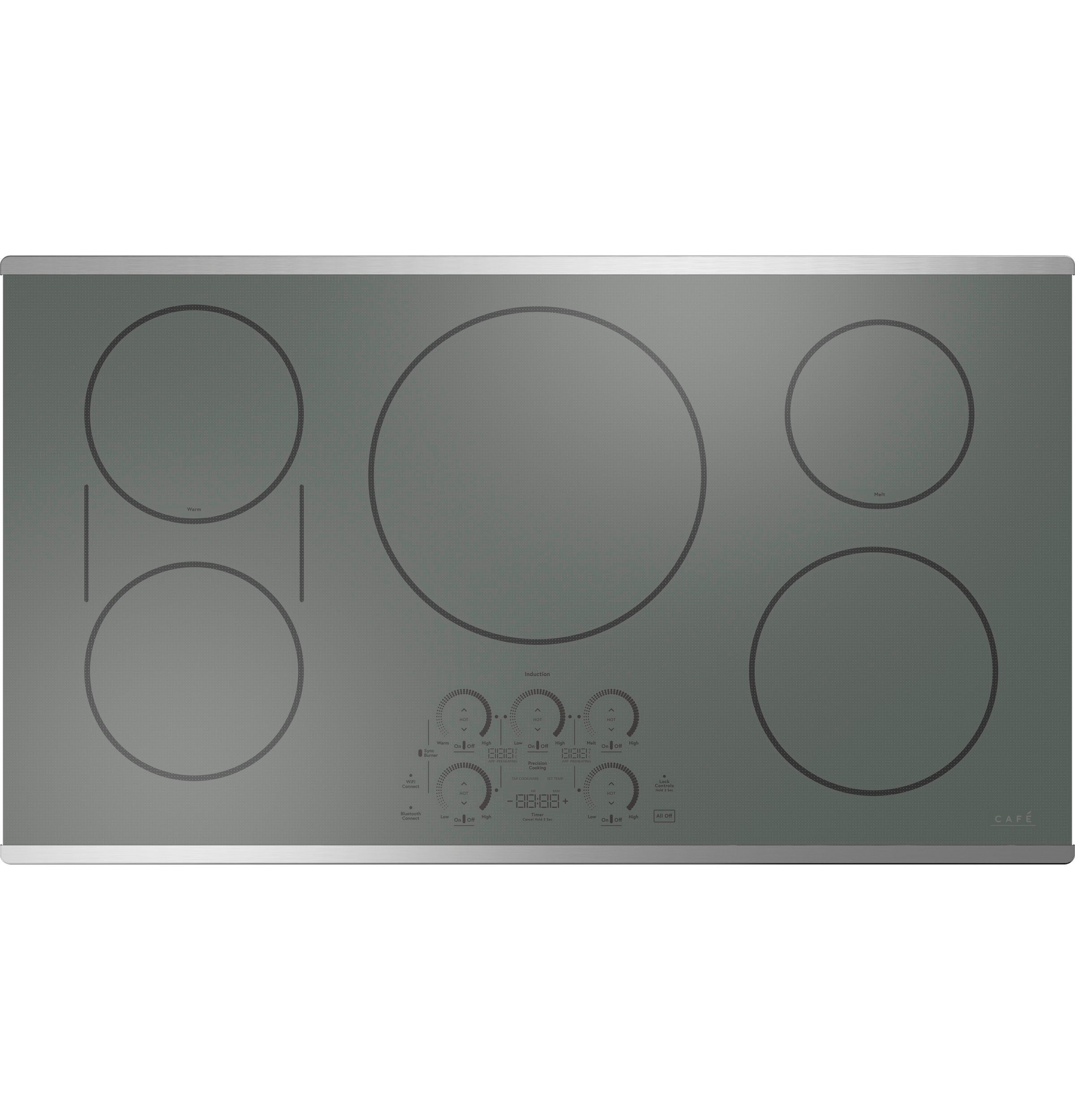 Café Stainless Steel 36" Built-In Touch Control Induction Cooktop - CHP90362TSS